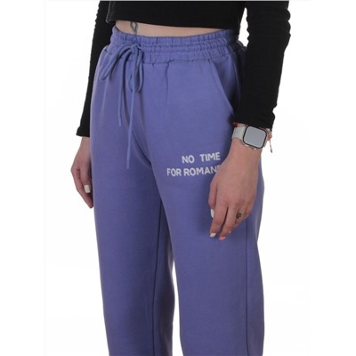 2621 LILAC Штаны спортивные утепленные женские (85% хлопок, 10% полиэстер, 5% спандекс)