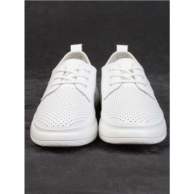 03-PDXL140-1 WHITE Кроссовки женские (натуральная кожа)