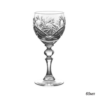 Рюмка 6 штук 65 гр хрусталь / 6701 / 1000/30 /уп.4 / ЦВ