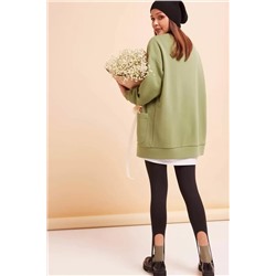 COCOCO 11175 фисташковый/чёрный, Кардиган,  Леггинсы,  Футболка