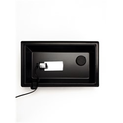 Аквариум «Прямоугольный» с крышкой, 30 литров, 40×23×32/37 см, чёрный