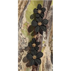 Ab.Zapatos PELLE Peque (550) Negro+Pendientes flores PA3768 Negro
