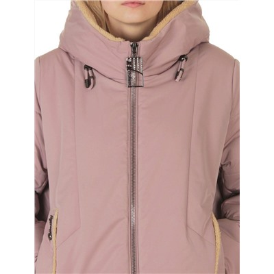 M-9085 PINK POWDER Куртка зимняя женская (верблюжья шерсть, 120 гр. холлофайбер)