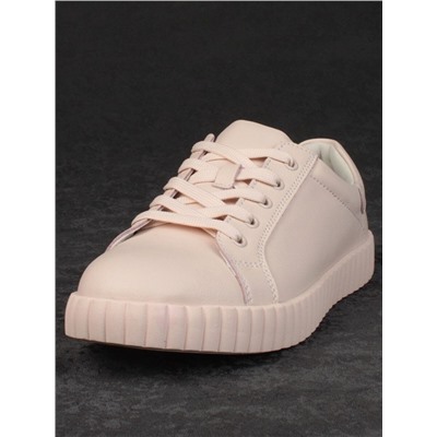 05-PDA175-3 BEIGE/PINK Кроссовки женские (натуральная кожа)