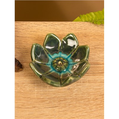 Подставка под благовония «Цветок лотоса», 9.5×9.5×3 см, керамика, МИКС