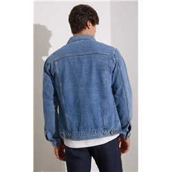 Куртка джинс P011-1336 middle blue