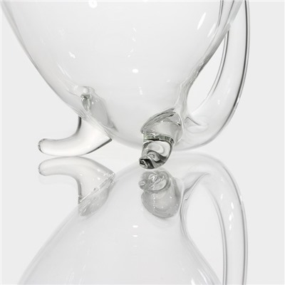 Бокал для вина Magistro «Пантера», 300 мл, 10.5×8.5×12.5 см, стекло, с трубочкой, прозрачный