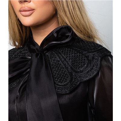 Блуза #КТ971, чёрный