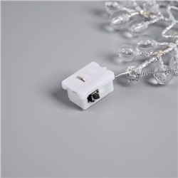 Подвеска световая "Снежинка", 14х14х1 см, 10 LED, батарейки AG13х3 (в комплекте), свечение белое