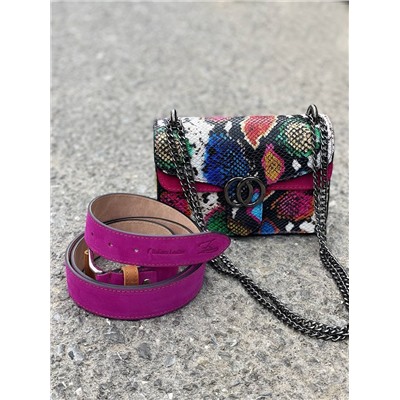 AB.Z · Pelle · 21-36 (510)+Ab.Zapatos Pelle cinturon (140) Magenta