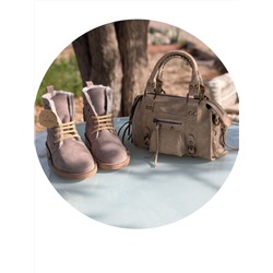 Зимние ботинки  AB.Z. 27001 Piedra+Итальянская сумка  AB.Z · Pelle · Gabana beig Акция