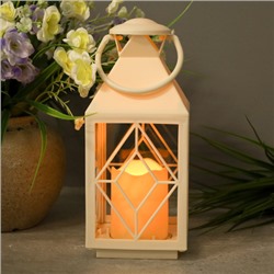 Светильник фонарь настольный 27 см белый / YR8241W /уп 30/от батареек