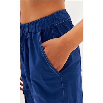 Брюки женские карго на резинке TP08-01-2017 синие