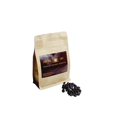 Кофе в зернах робуста 100% средней обжарки Siam Dee Caff Premium Organic Robusta 200g