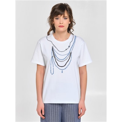 Футболка белая с принтом