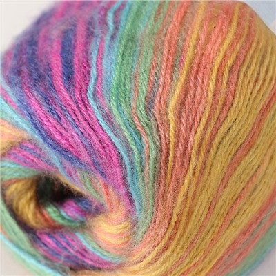 Пряжа для вязания спицами, крючком YarnArt, Angora Active, 20% шерсть, 80% акрил, 500 м/100 г, (850 радуга)