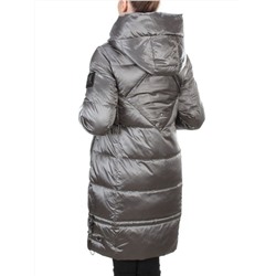 9106 DARK GREY Пальто зимнее женское  FLOWEROVE (200 гр. холлофайбера)
