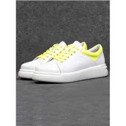 05-D024T WHITE Кроссовки женские (натуральная кожа, пенка)