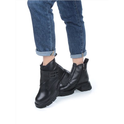 04-M3-L857 BLACK Ботинки зимние женские (натуральная кожа, натуральный мех)