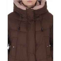 8867 BROWN Пальто зимнее женское (200 гр. холлофайбер)