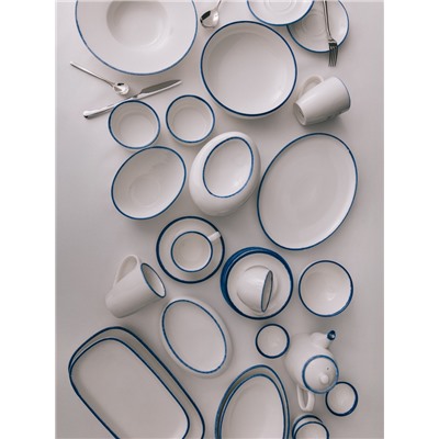 Кружка Magistro Blue Lagoon, 350 мл, фарфор, белая