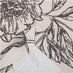 Скатерть Этель "Black flowers" 149х180см, 100% хл, саржа 190 г/м2