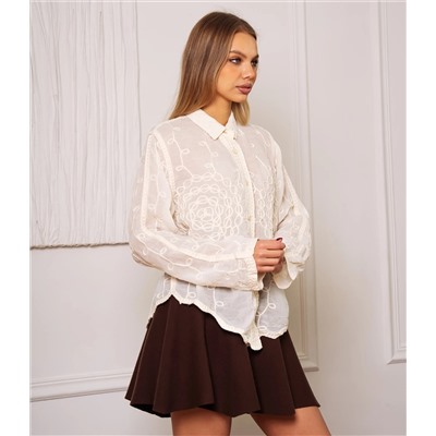 Блуза #КТ809 (5), светло-бежевый