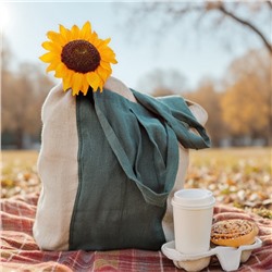 Сумка шоппер с ручками SL HOME Linen shopper, 50×50 см, 100% лён, 200 г/м2