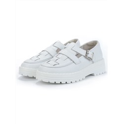 03-PDA165-1 WHITE Полуботинки женские (натуральная кожа)