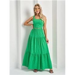 Топ зелёный на широких бретелях