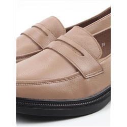 03-DYL123-2 DK. BEIGE Лоферы женские (натуральная кожа)