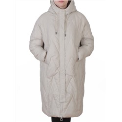 3080 LT. BEIGE Пуховик женский (утиный пух)