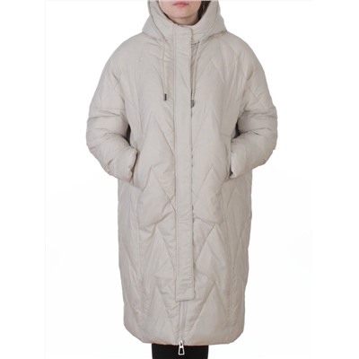 3080 LT. BEIGE Пуховик женский (утиный пух)