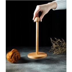Держатель для кухонных бумажных полотенец Доляна, 13×25 см, бук, цвет и рисунок микс