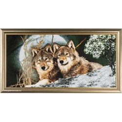 Картина гобелен 40x80 Волки / D029 /10307-1 /