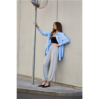 Рубашка оверсайз в полоску хлопковая