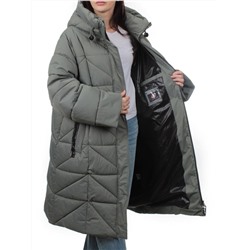 2415 OLIVE Пальто зимнее женское (200 гр. холлофайбер)