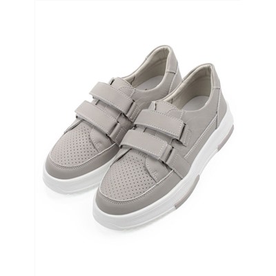 03-C138-3A GRAY Полуботинки спортивные женские (натуральная кожа)