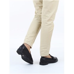 03-PDEB102-1 BLACK Лоферы женские (натуральная кожа)