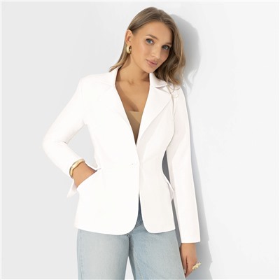 Жакет приталенного силуэта, Шоу-показ (роскошный белый)