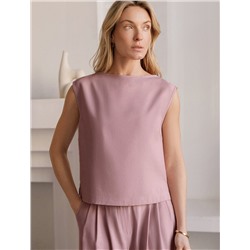 Топ c вырезом лодочка из плотного лиоцелла