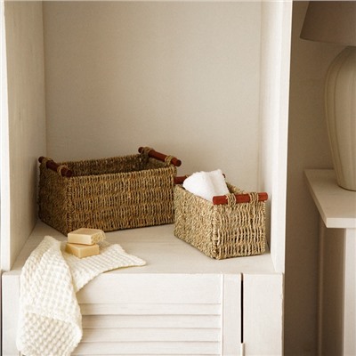 Корзины для хранения SL Home, плетёные, ручной работы, 2 шт., 23×13×14 см, 29×19×16 см