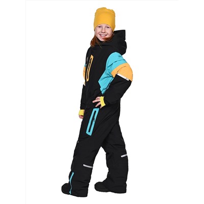 Комбинезон T-9080 Черный-голубой