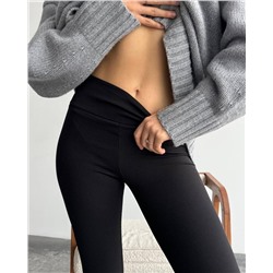 Лосины в рубчик теплые