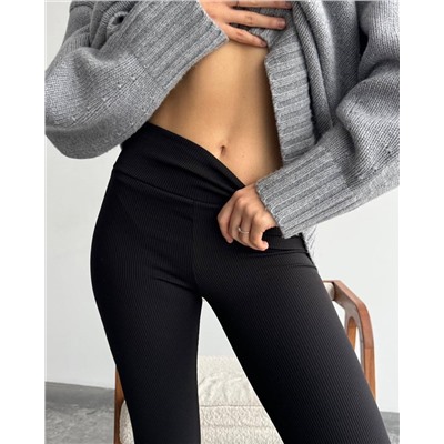 Лосины в рубчик теплые