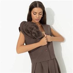 Жилет свободного кроя, Жду продолжения (brown)