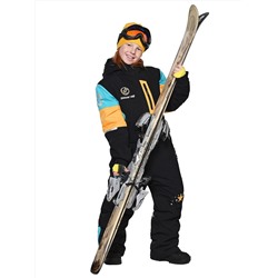 Комбинезон T-9080 Черный-голубой