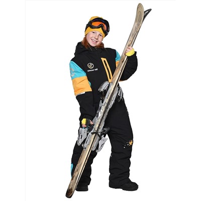 Комбинезон T-9080 Черный-голубой