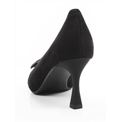 06-P1-7538 BLACK Туфли женские (замша-стрейч искусственная)