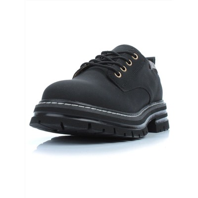 03-P8204-2 BLACK Полуботинки женские (натуральная кожа, нубук)